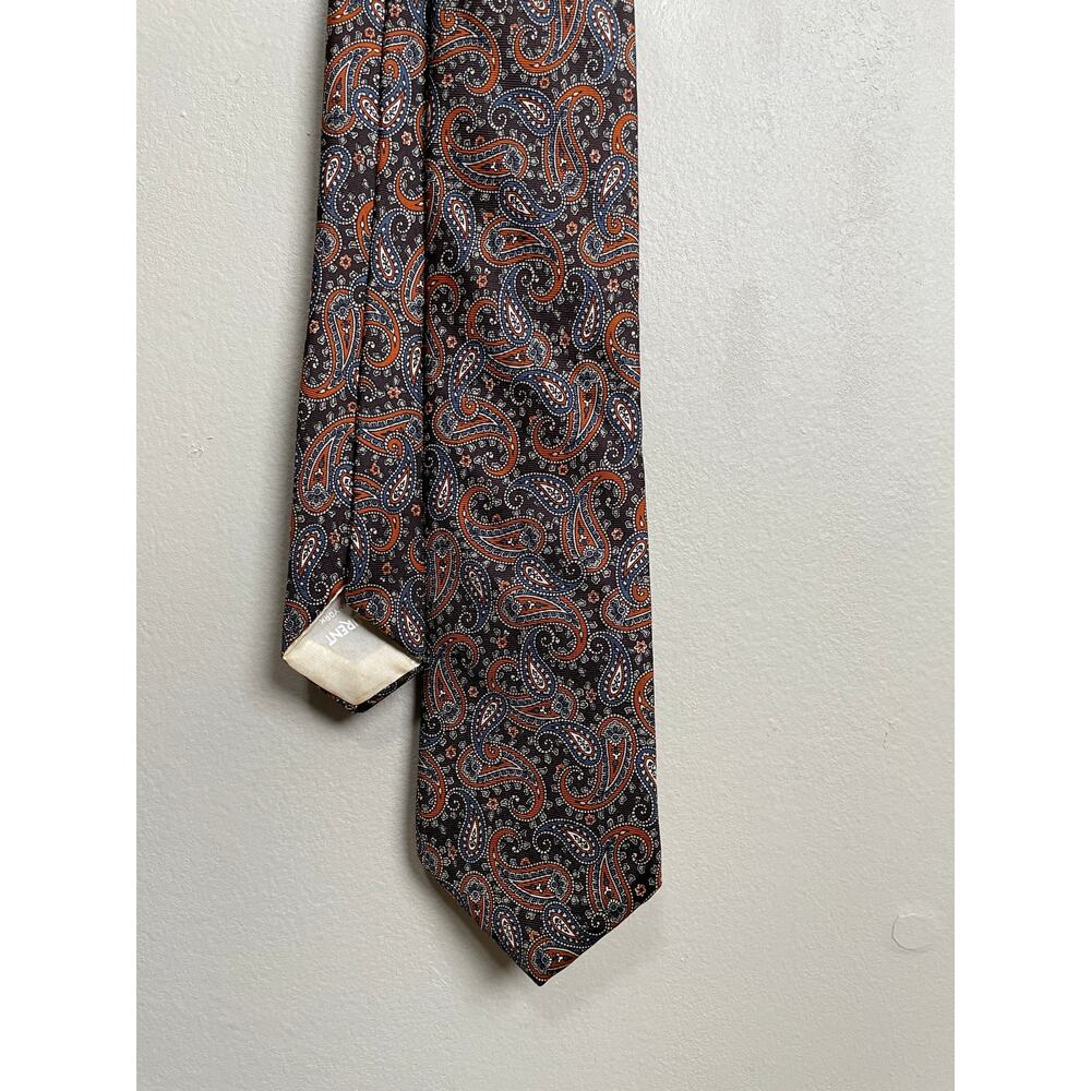 Yves Saint Laurent Paris New York paisley silk slim tie multicolor OS